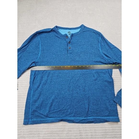Ocean & Coast Shirt Mens Large Blue Long Sleeve Henley Tshirt - Picture 3 of 6